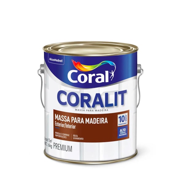 Coral Massa para Madeira 3,6l 