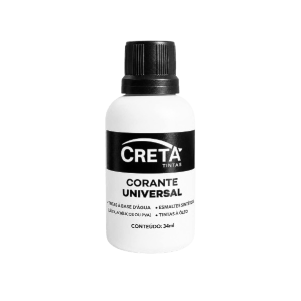 Creta Corante Universal Pigmento Preto 34ml Creta Corante Universal Pigmento Preto 34ml
