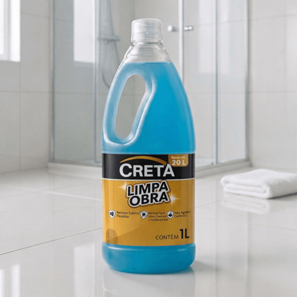 Creta Limpa Obra Porcelanato Cerâmica Box de Banheiro 1L