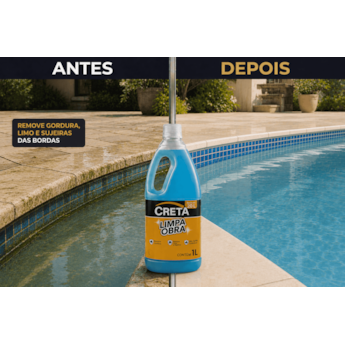 Creta Limpa Obra Porcelanato Cerâmica Box de Banheiro 1L