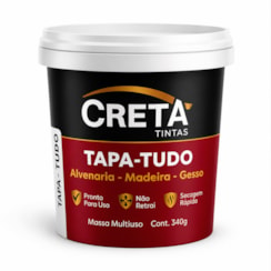 Creta Massa Tapa-Tudo 340g Reparo Trincas Fissuras Buracos