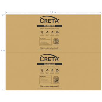 Creta Salva Piso Seguro 1,2m² 1x1,20m Kraft + Plastico Bolha
