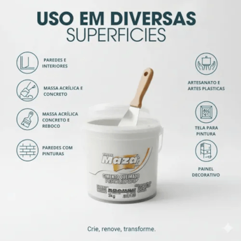 MAZA CIMENTO QUEIMADO PEROLIZADO BRANCO 3KG