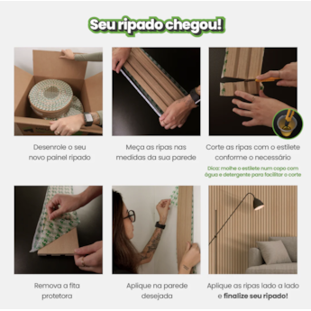 Painel Ripado Laminado Urban EVA Autocolante 10cm Meu Rodapé  Rolo 10m Bronze