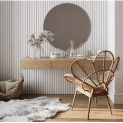Painel Ripado Laminado Urban EVA Autocolante 10cm Meu Rodapé  Rolo 10m White