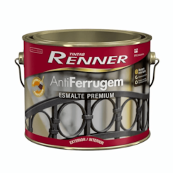 RENNER ESMALTE ANTI FERRUGEM BRILHANTE BRANCO/BASE PASTEL 2.1L 