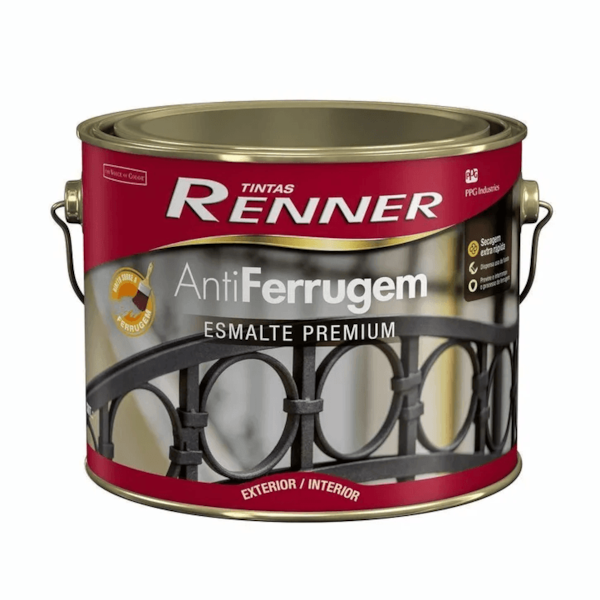 RENNER ESMALTE ANTI FERRUGEM BRILHANTE BRANCO/BASE PASTEL 2.1L 