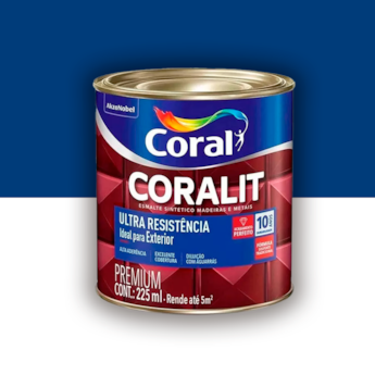 Tinta Esmalte Coralit Alto Brilho Azul Del Rey 225ml