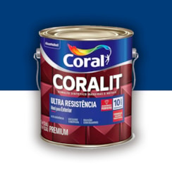 Tinta Esmalte Coralit Alto Brilho Azul Del Rey 3,6l