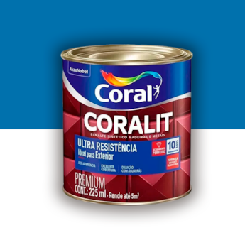 Tinta Esmalte Coralit Alto Brilho Azul França 225ml