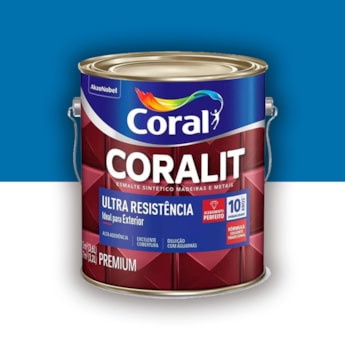 Tinta Esmalte Coralit Alto Brilho Azul França 3,6l Tinta Esmalte Coralit Alto Brilho Azul França 3,6l