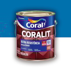 Tinta Esmalte Coralit Alto Brilho Azul França 3,6l Tinta Esmalte Coralit Alto Brilho Azul França 3,6l