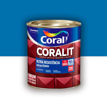 Tinta Esmalte Coralit Alto Brilho Azul França 900ml