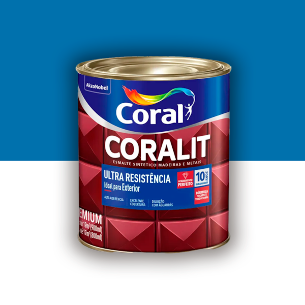 Tinta Esmalte Coralit Alto Brilho Azul França 900ml Tinta Esmalte Coralit Alto Brilho Azul França 900ml