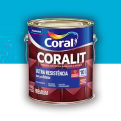 Tinta Esmalte Coralit Alto Brilho Azul Mar 3,6l Tinta Esmalte Coralit Alto Brilho Azul Mar 3,6l