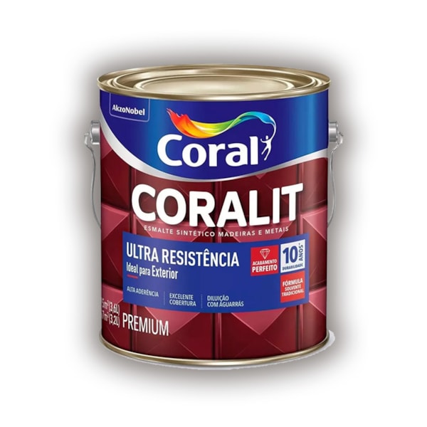 Tinta Esmalte Coralit Alto Brilho Branco 3,6l