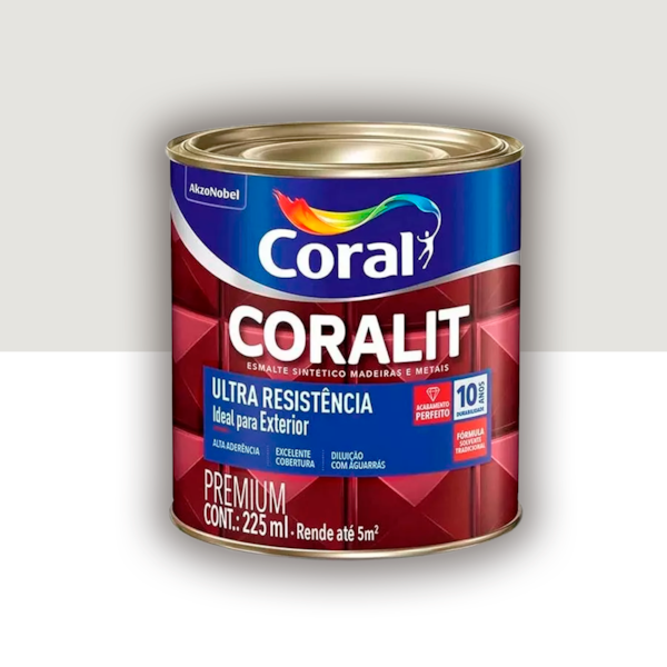 Tinta Esmalte Coralit Alto Brilho Branco Gelo 225ml Tinta Esmalte Coralit Alto Brilho Branco Gelo 225ml