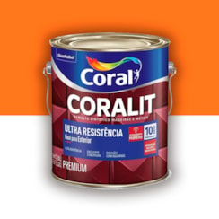 Tinta Esmalte Coralit Alto Brilho Laranja 3,6l