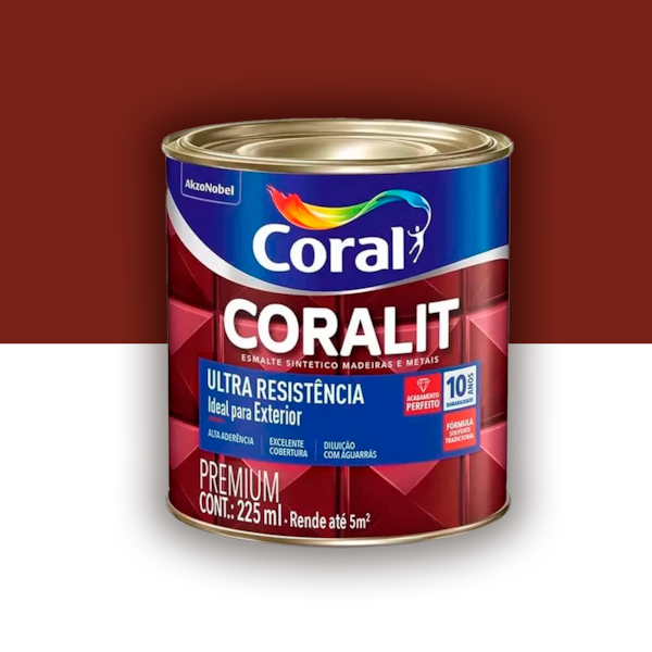 Tinta Esmalte Coralit Alto Brilho Marrom 225ml Tinta Esmalte Coralit Alto Brilho Marrom 225ml