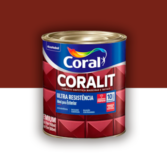 Tinta Esmalte Coralit Alto Brilho Marrom 900ml