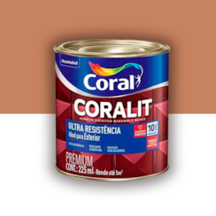 Tinta Esmalte Coralit Alto Brilho Marrom Conhaque 225ml