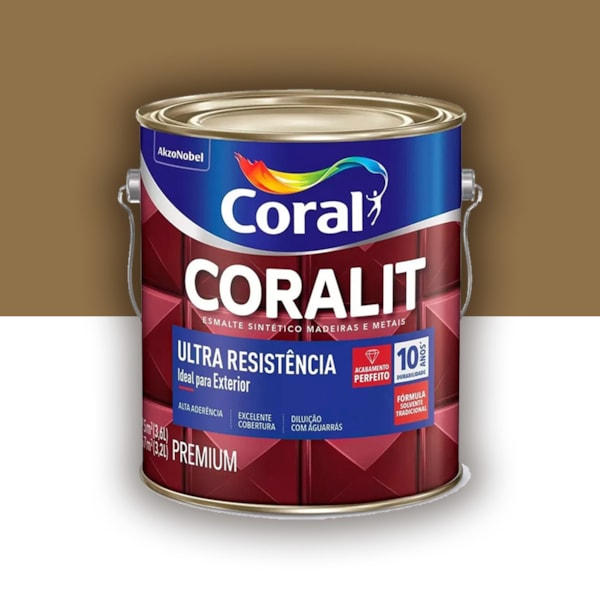 Tinta Esmalte Coralit Alto Brilho Ouro 3,6l