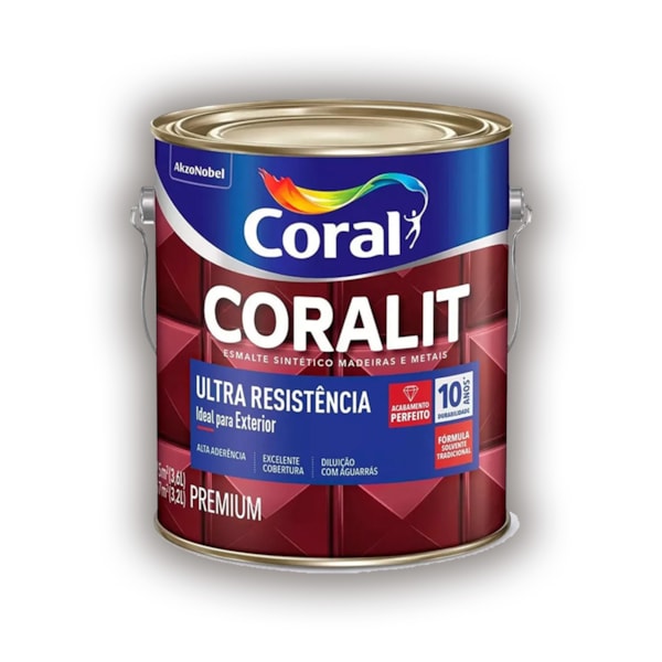 Tinta Esmalte Coralit Fosco Branco 3,6l