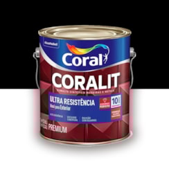 Tinta Esmalte Coralit Fosco Preto 3,6l