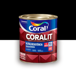 Tinta Esmalte Coralit Fosco Preto 900ml