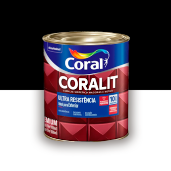 Tinta Esmalte Coralit Fosco Preto 900ml