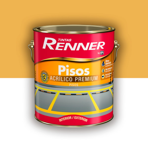 Tinta Piso Renner Amarelo Demarcação 3,6l