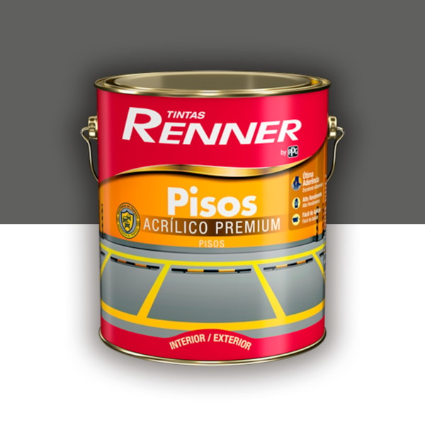 Tinta Piso Renner Cinza Grafite 3,6l