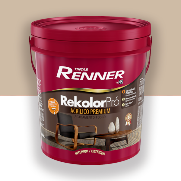 Tinta Renner Rekolor Pro Fosco Cortiça 18l Tinta Renner Rekolor Pro Fosco Cortiça 18l