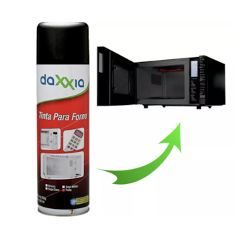 Tinta Spray para Microondas Preto Interno/Externo Daxxia