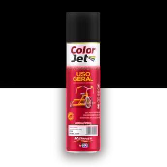 Tinta Spray Preto Brilhante Uso Geral Color Jet