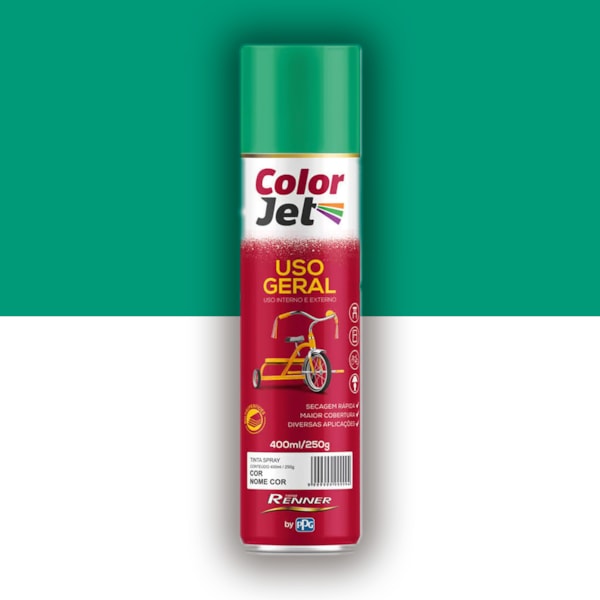 Tinta Spray Verde Claro Uso Geral Color Jet