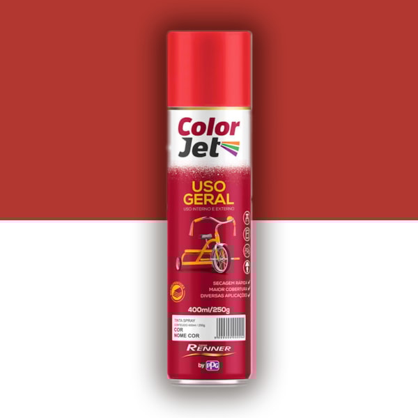 Tinta Spray Vermelho Uso Geral Color Jet