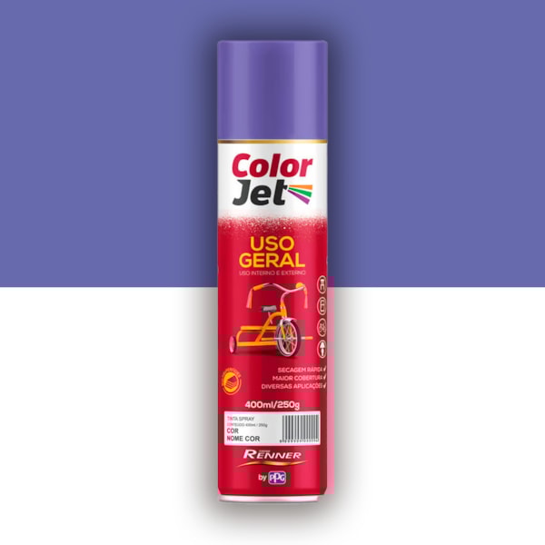 Tinta Spray Violeta Uso Geral Color Jet